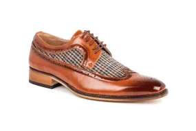 Gino Vitale Men's Wingtip Brogue Shoes in Two Tone