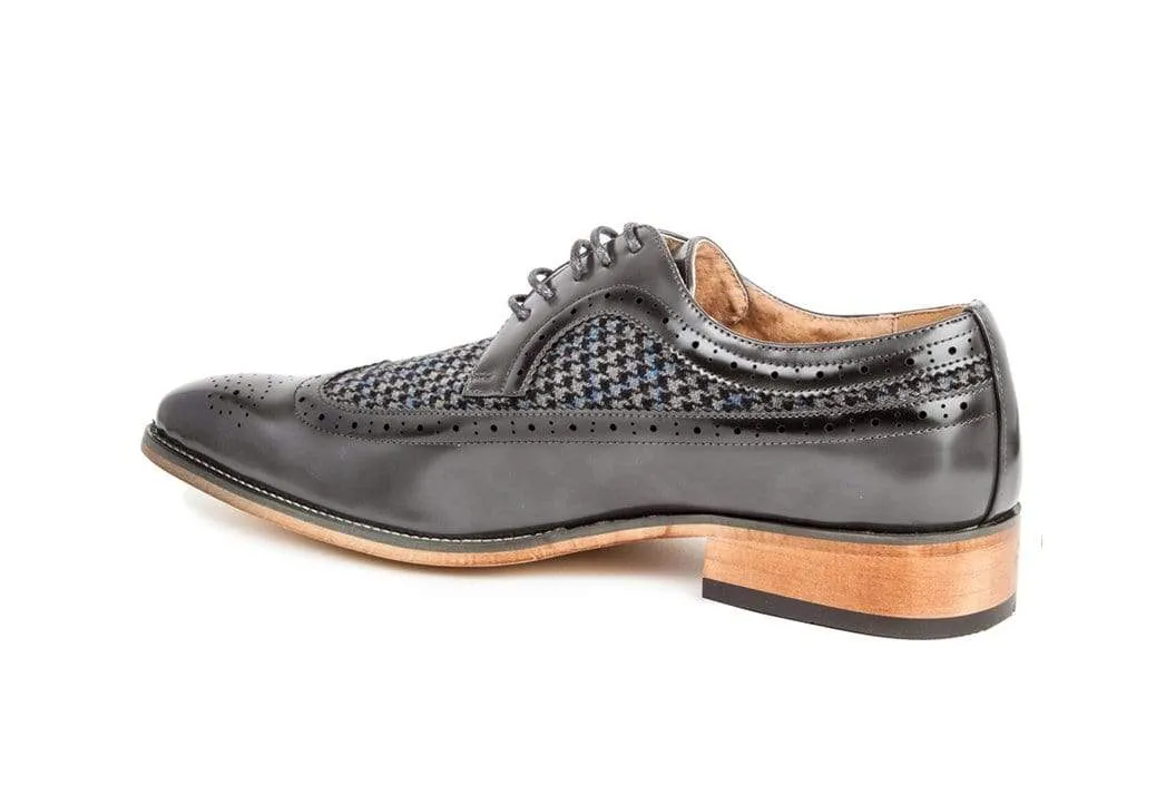 Gino Vitale Men's Wingtip Brogue Shoes in Two Tone