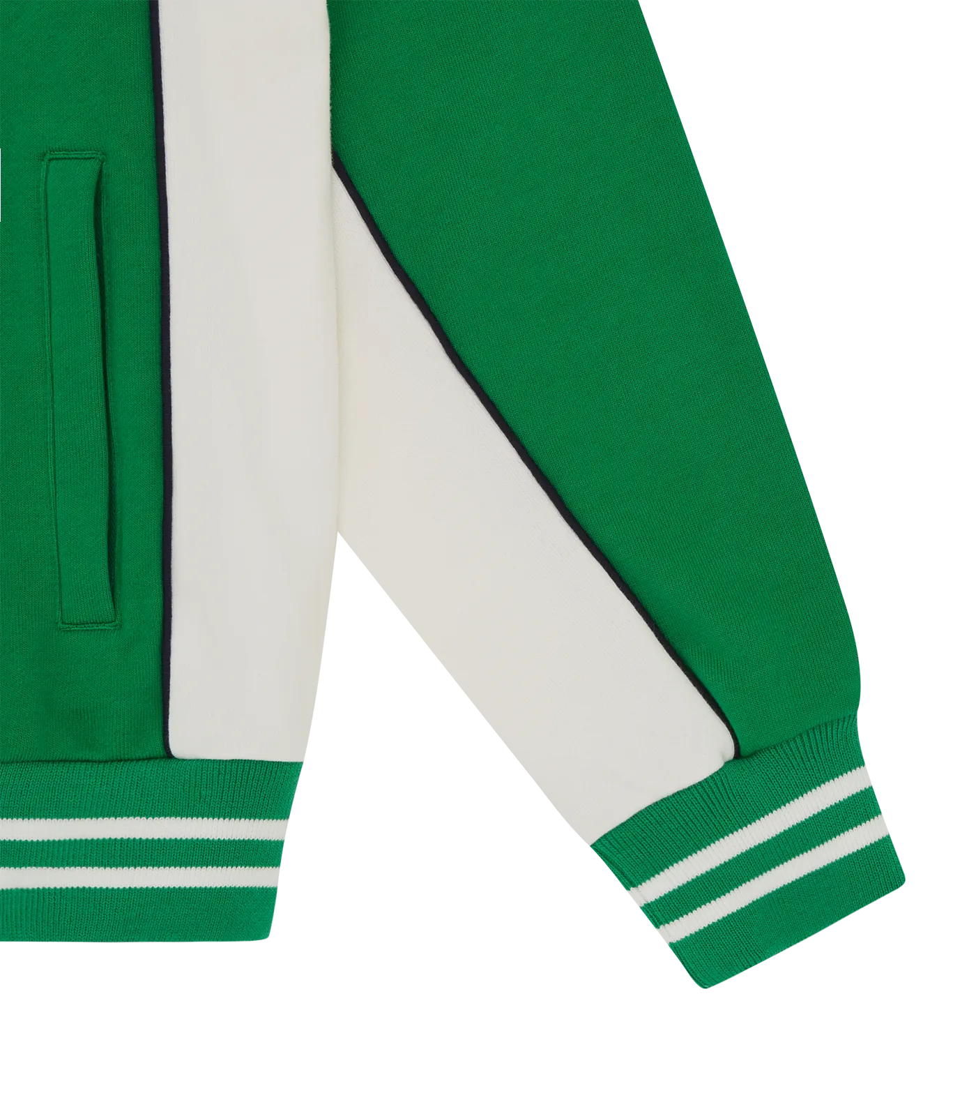 Green Panelled Track Top