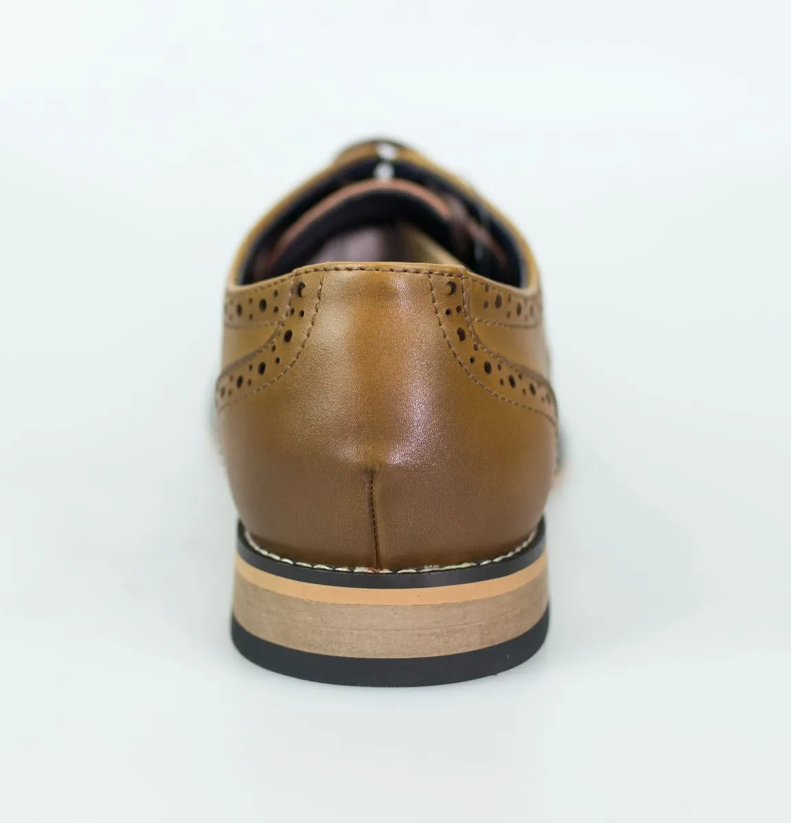 Horatio Tan Tweed Brogue Shoes - Buy Now