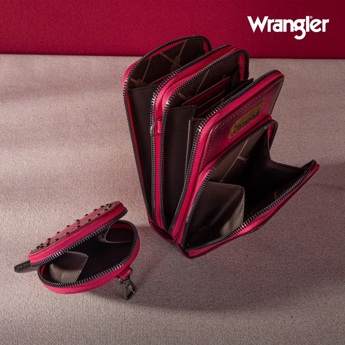 Hot Pink Wrangler Crossbody Bag.