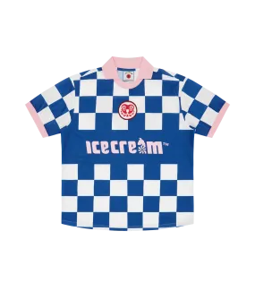 Ice Cream Football Shirt - Blue Check