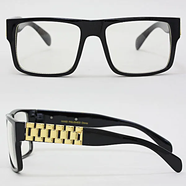 iLLASPARKZ Side Metal Square Link Sunglasses