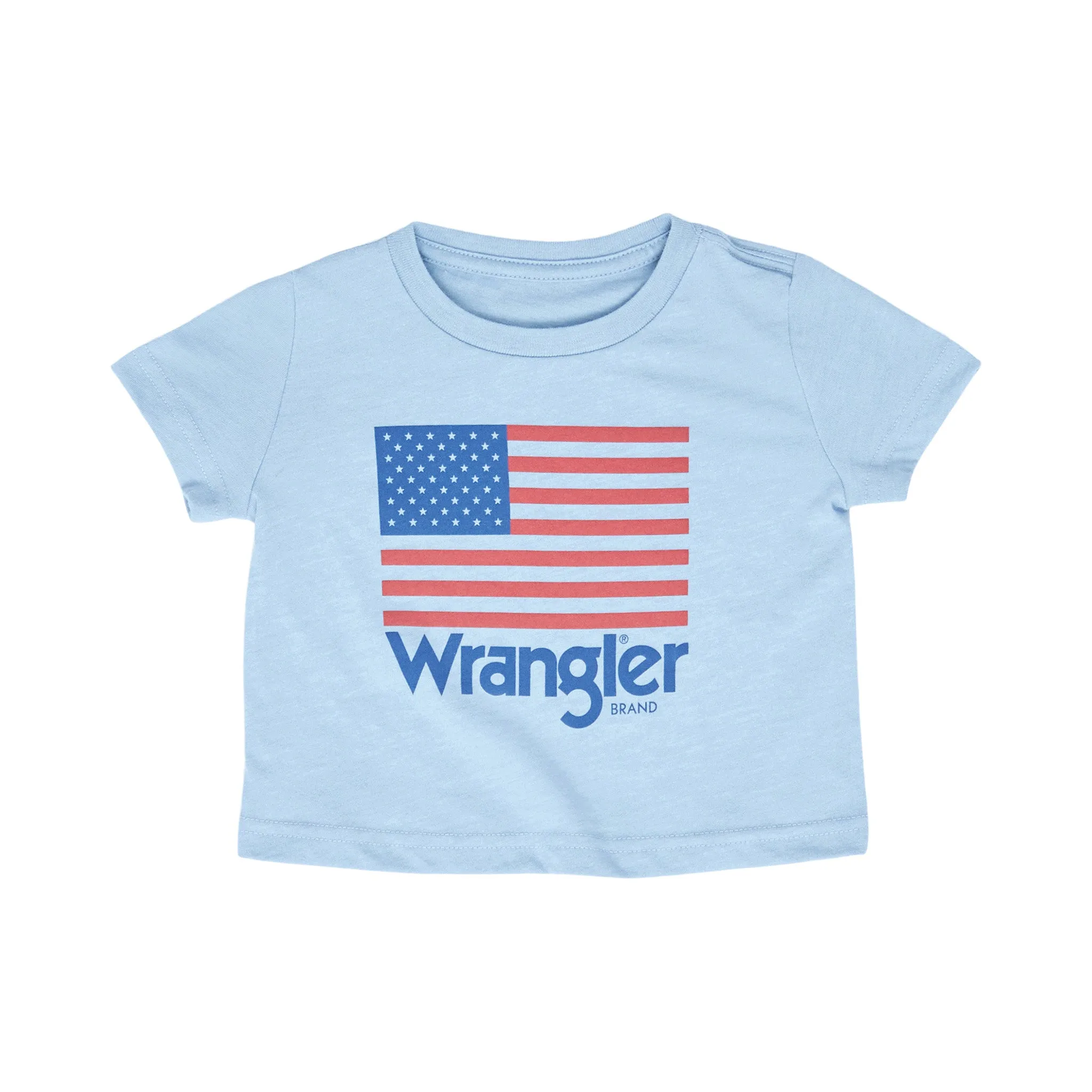 Infant Blue American Flag Tee by Wrangler