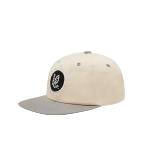 Ivory/Grey Embroidered Logo Cap