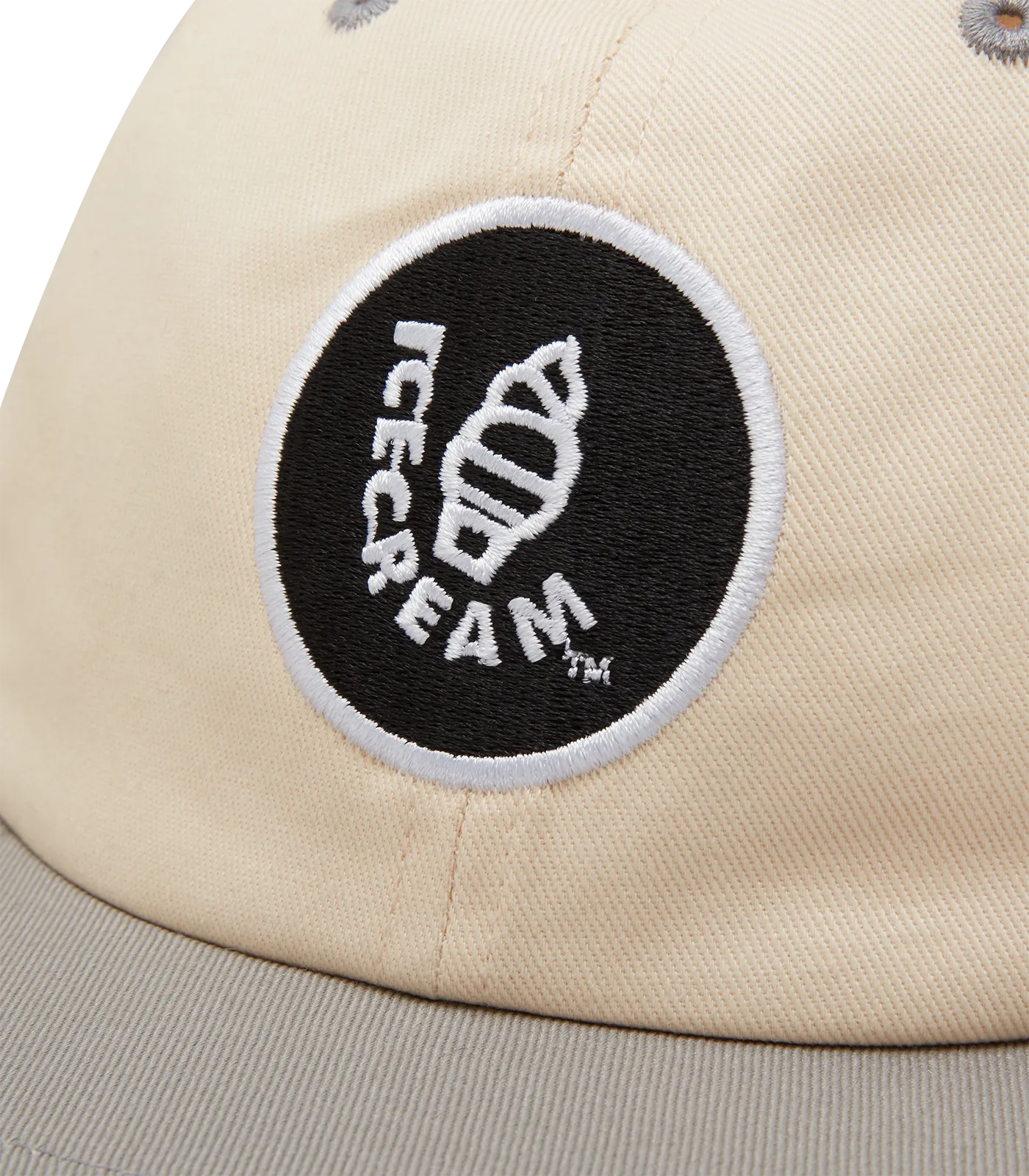 Ivory/Grey Embroidered Logo Cap