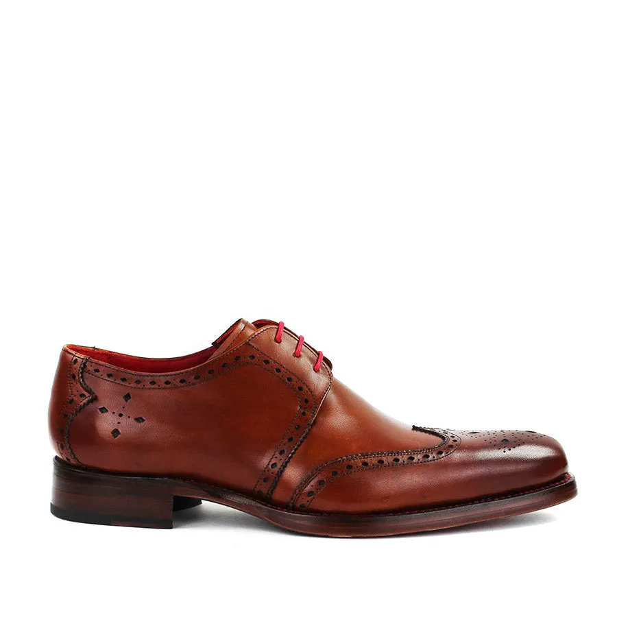 Jeffery West Caramel Bay Dexter Semi Brogue Derby Shoes.