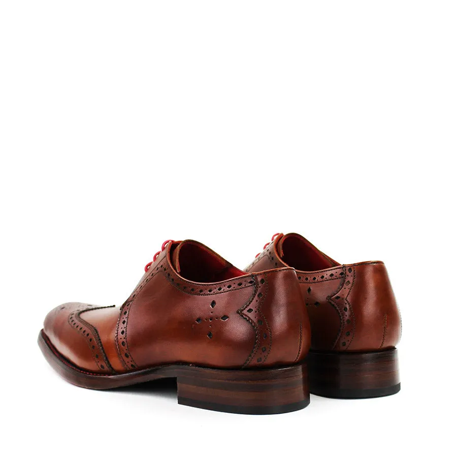 Jeffery West Caramel Bay Dexter Semi Brogue Derby Shoes.