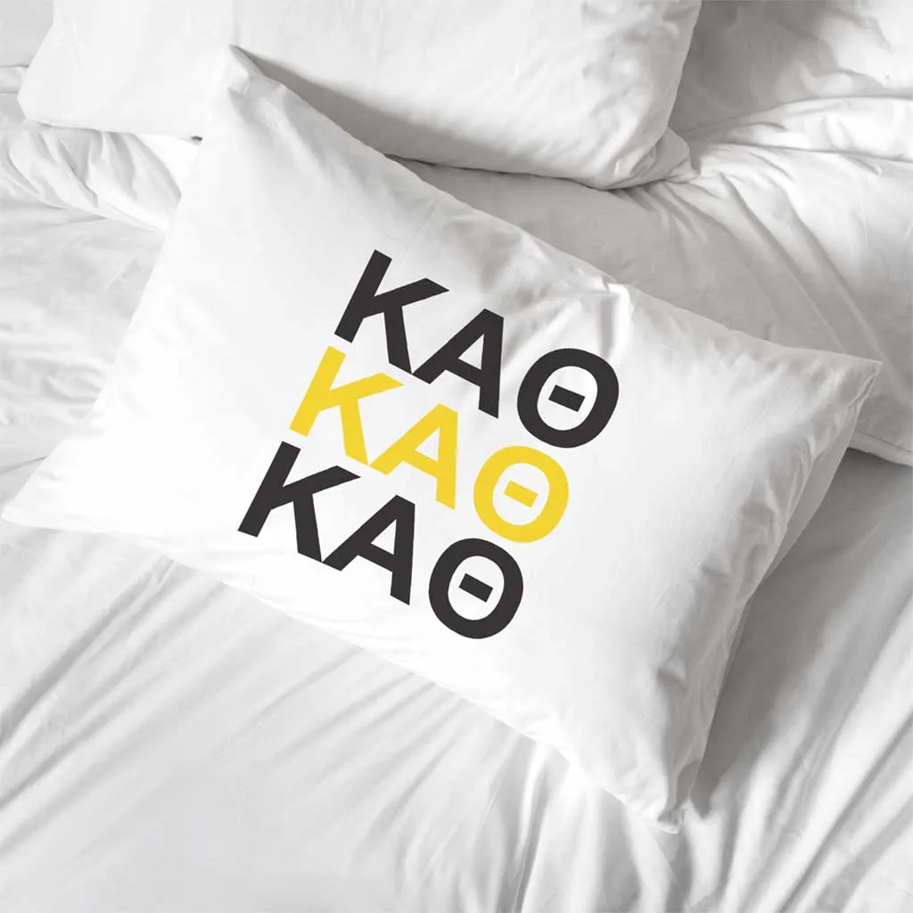 Kappa Alpha Theta Sorority Pillowcase in Matching Colors