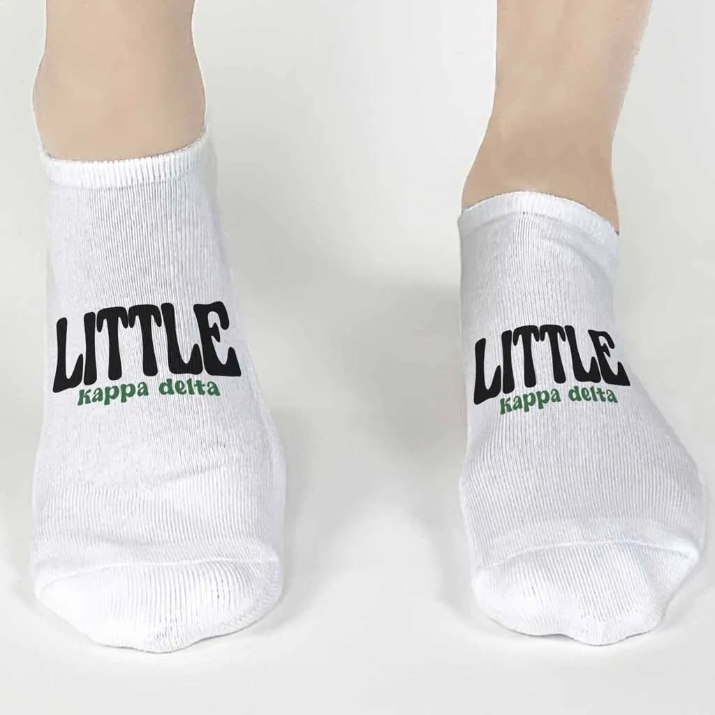 Kappa Delta Bigs and Littles No Show Socks