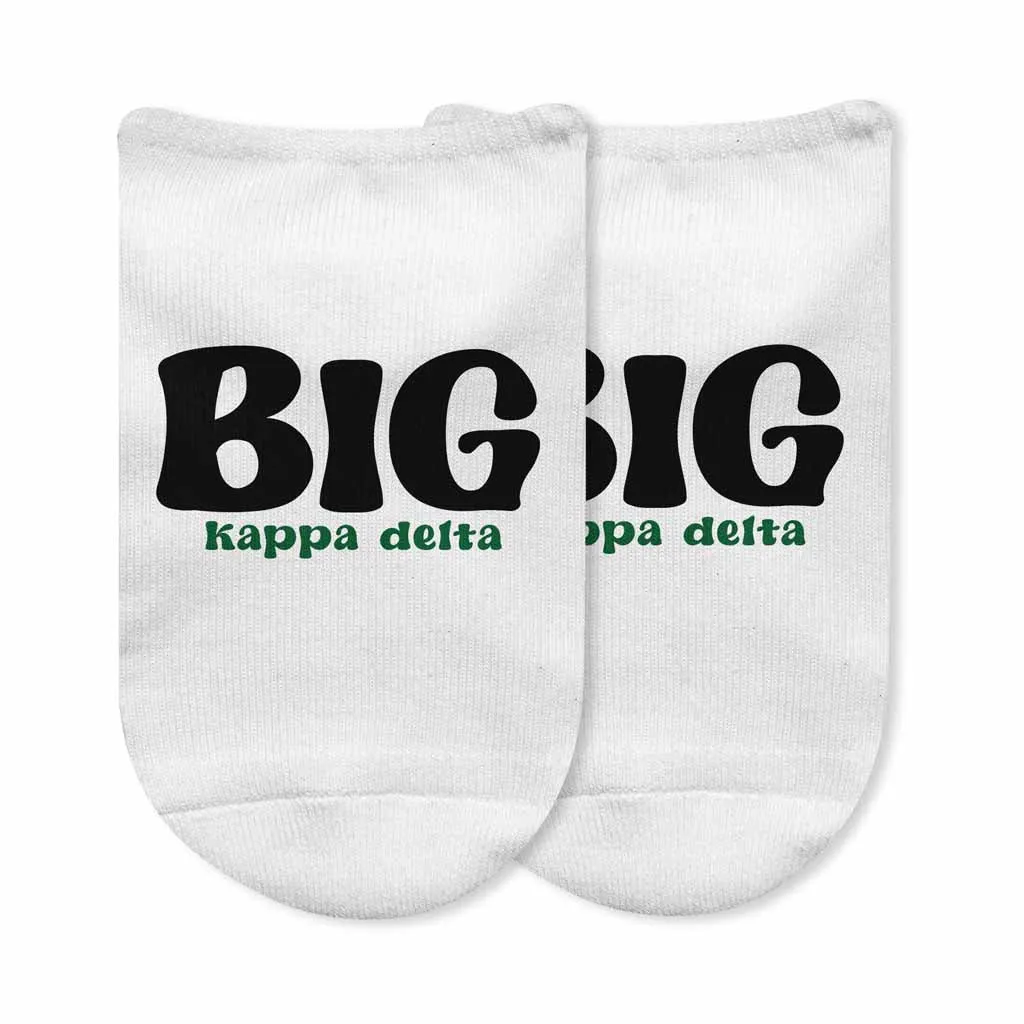 Kappa Delta Bigs and Littles No Show Socks