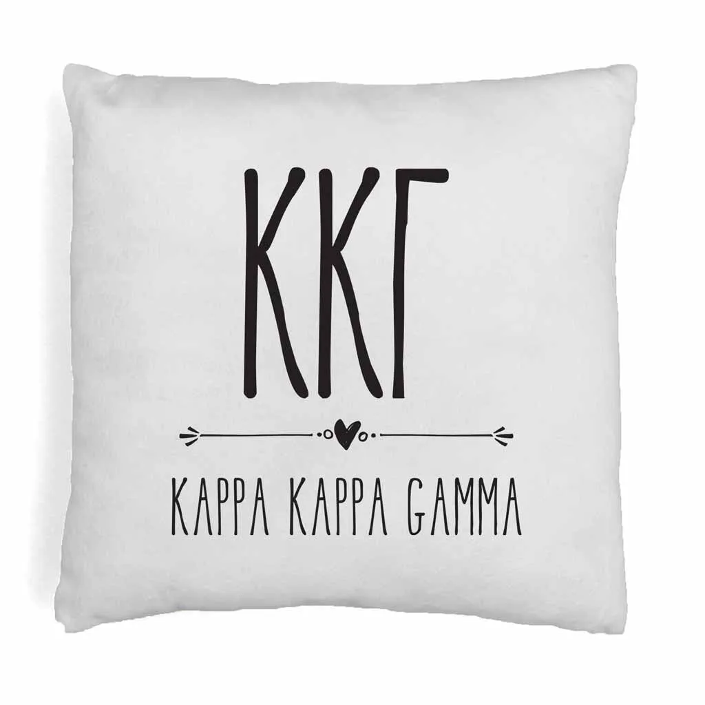 Kappa Greek Boho Sorority Cushion Cover - Dorm Apartment Décor Pillow