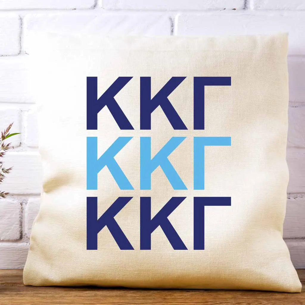 Kappa Kappa Gamma Pillow Cover with Greek Letters - Shop Now!