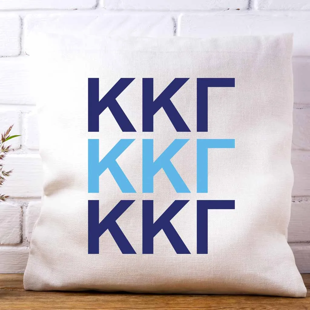 Kappa Kappa Gamma Pillow Cover with Greek Letters - Shop Now!