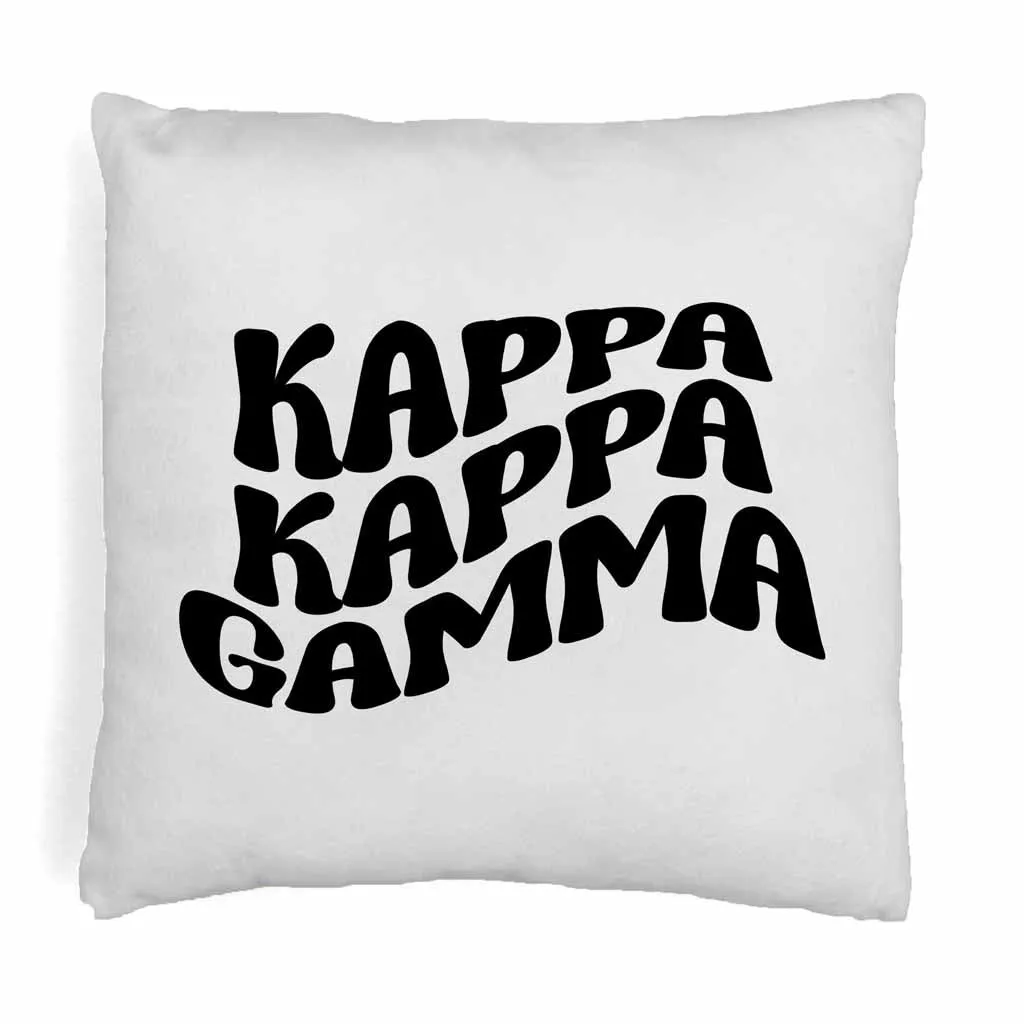 Kappa Kappa Gamma sorority throw pillow cover - Greek Mod design for dorm room or apartment decor