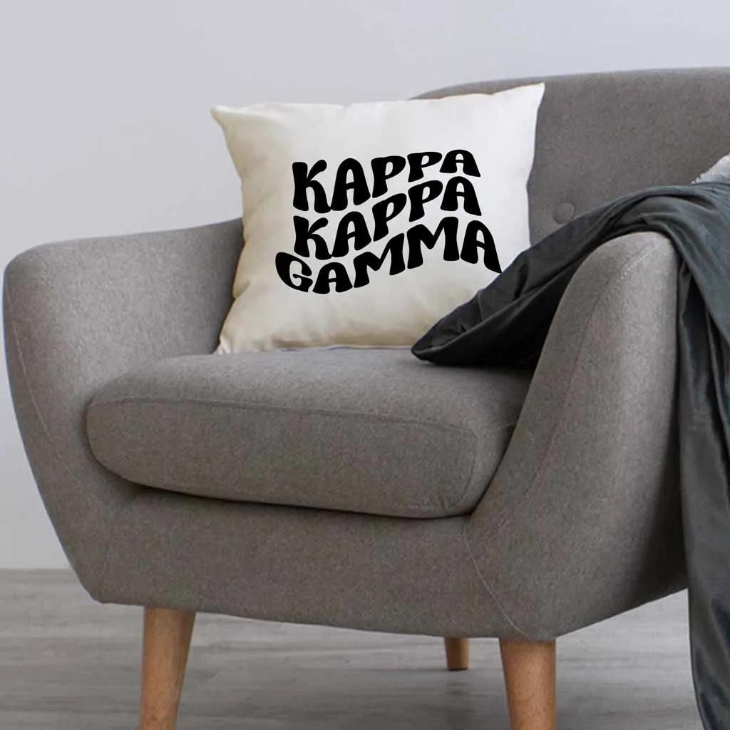 Kappa Kappa Gamma sorority throw pillow cover - Greek Mod design for dorm room or apartment decor