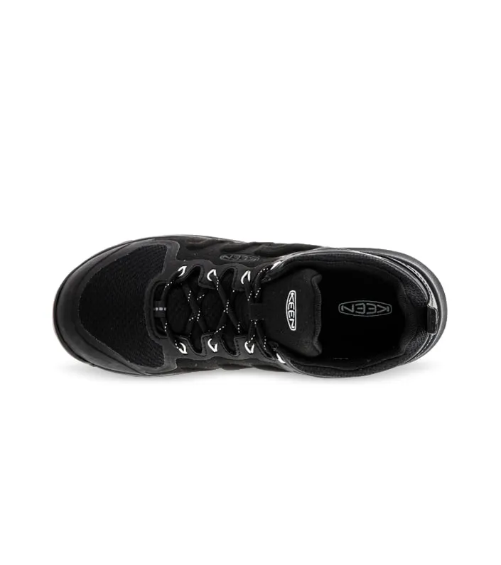 keen explore waterproof women's black star white shoes