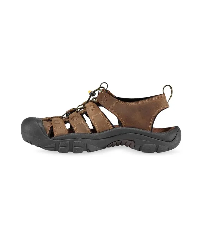 keen newport mens brown leather sandal