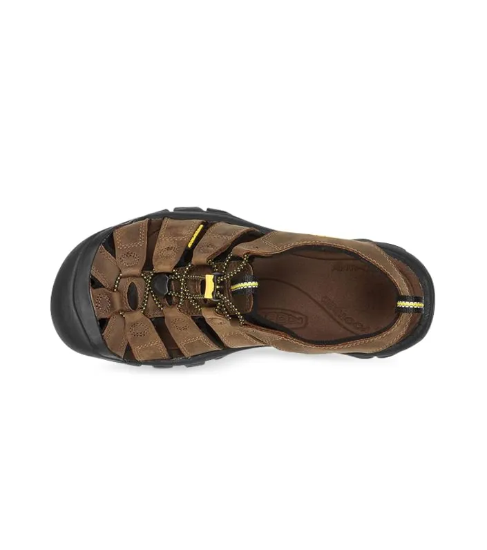 keen newport mens brown leather sandal