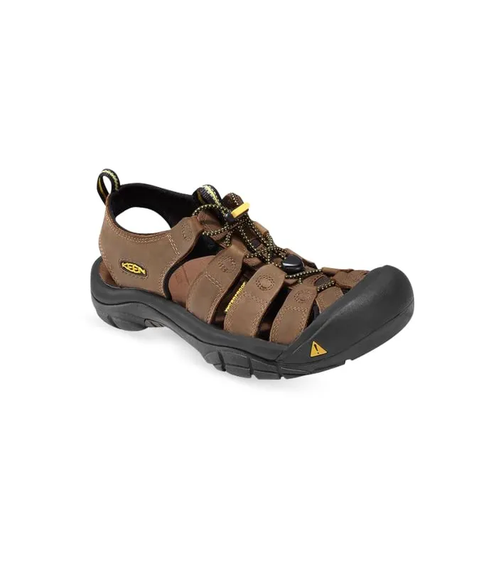 keen newport mens brown leather sandal