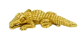 Kieselstein Cord 18K Green Gold Alligator Brooch