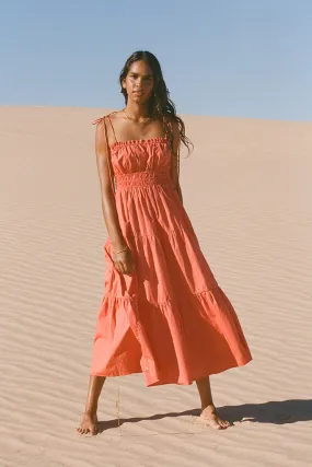 Kivari Casini Midi Dress Coral Sale