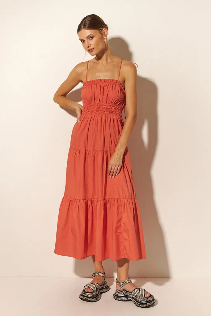 Kivari Casini Midi Dress Coral Sale