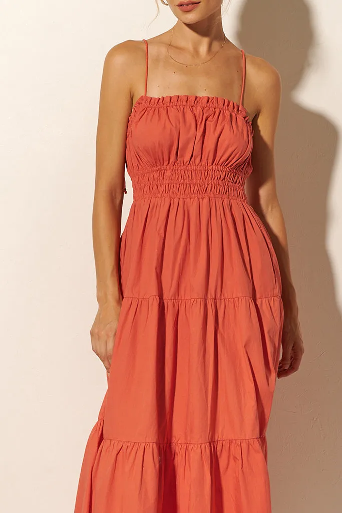 Kivari Casini Midi Dress Coral Sale