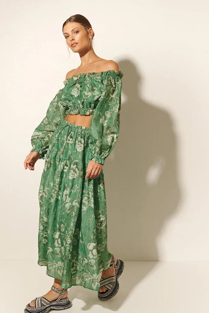 Kivari Khalo Crop Top - Emerald Green - FINAL SALE