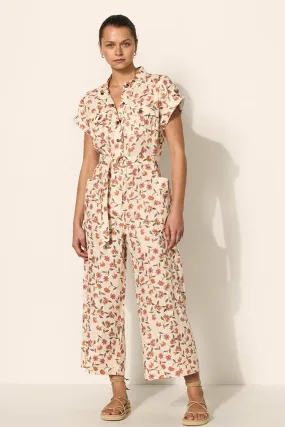 Kivari Marguerite Jumpsuit - Tangerine Ivory - Final Sale