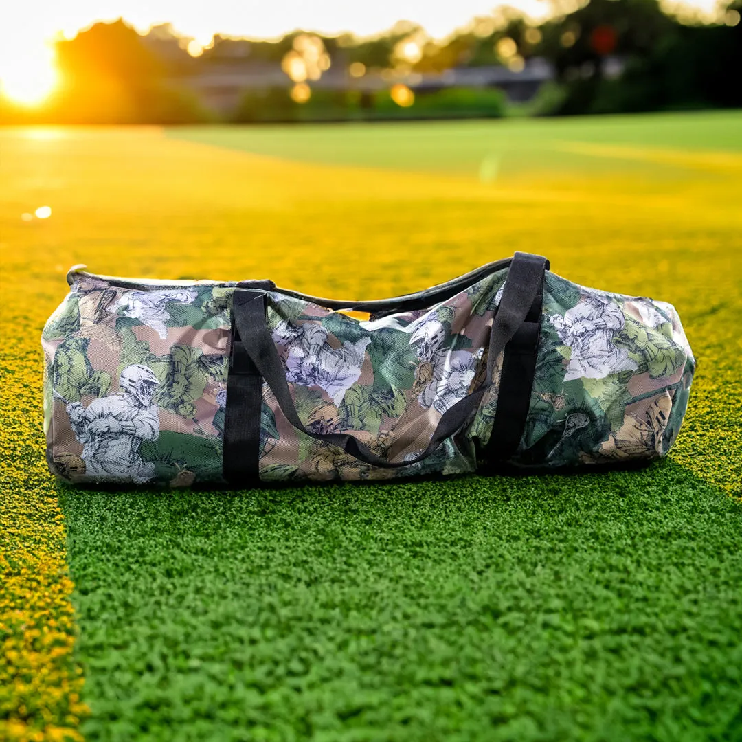 Lacrosse Gear Duffel Bag - Crankshooter, High Performance Material, CrankCamo by TheArtofLax - FREE SHIPPING