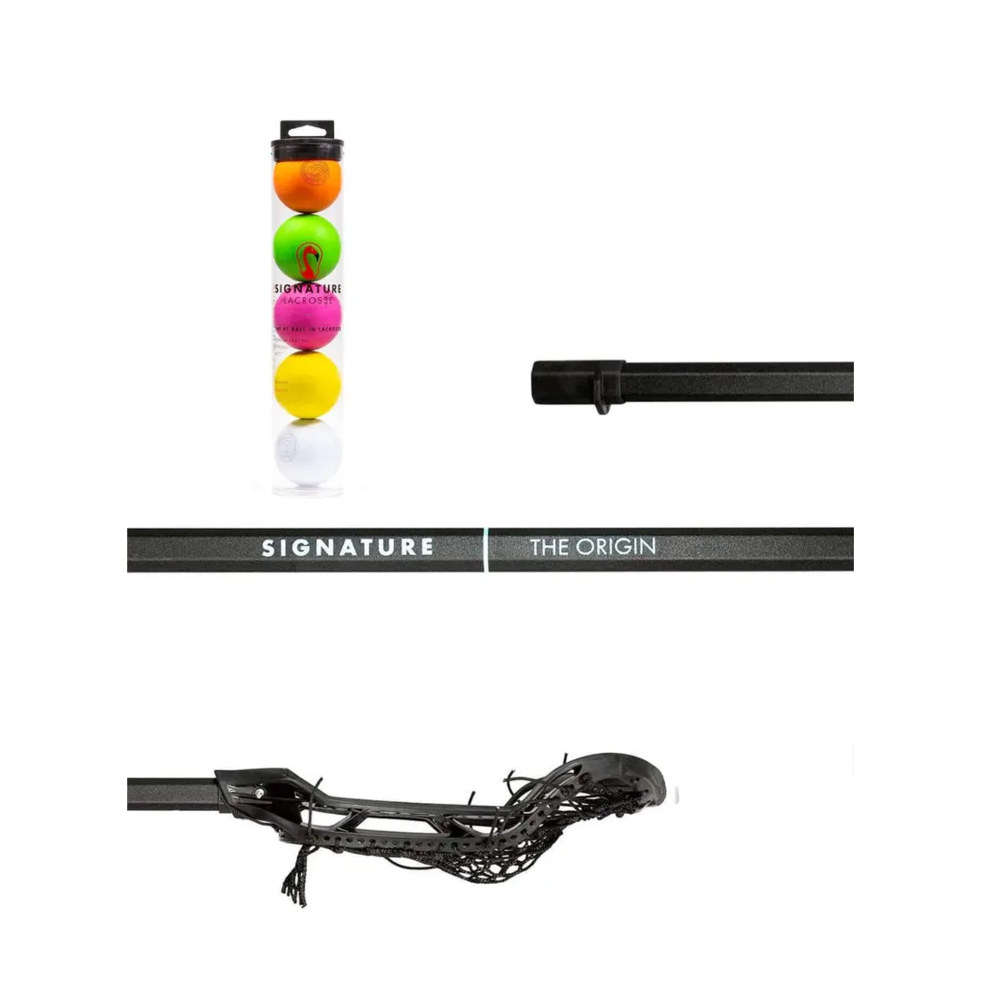 Lacrosse Junior Bundle: Junior Stick Set + Colorful Ball Tube | Lacrosse Gear