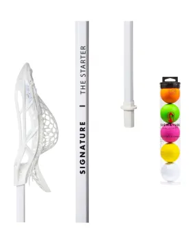 Lacrosse Starter Kit: Beginner Stick + 5 Colorful Balls