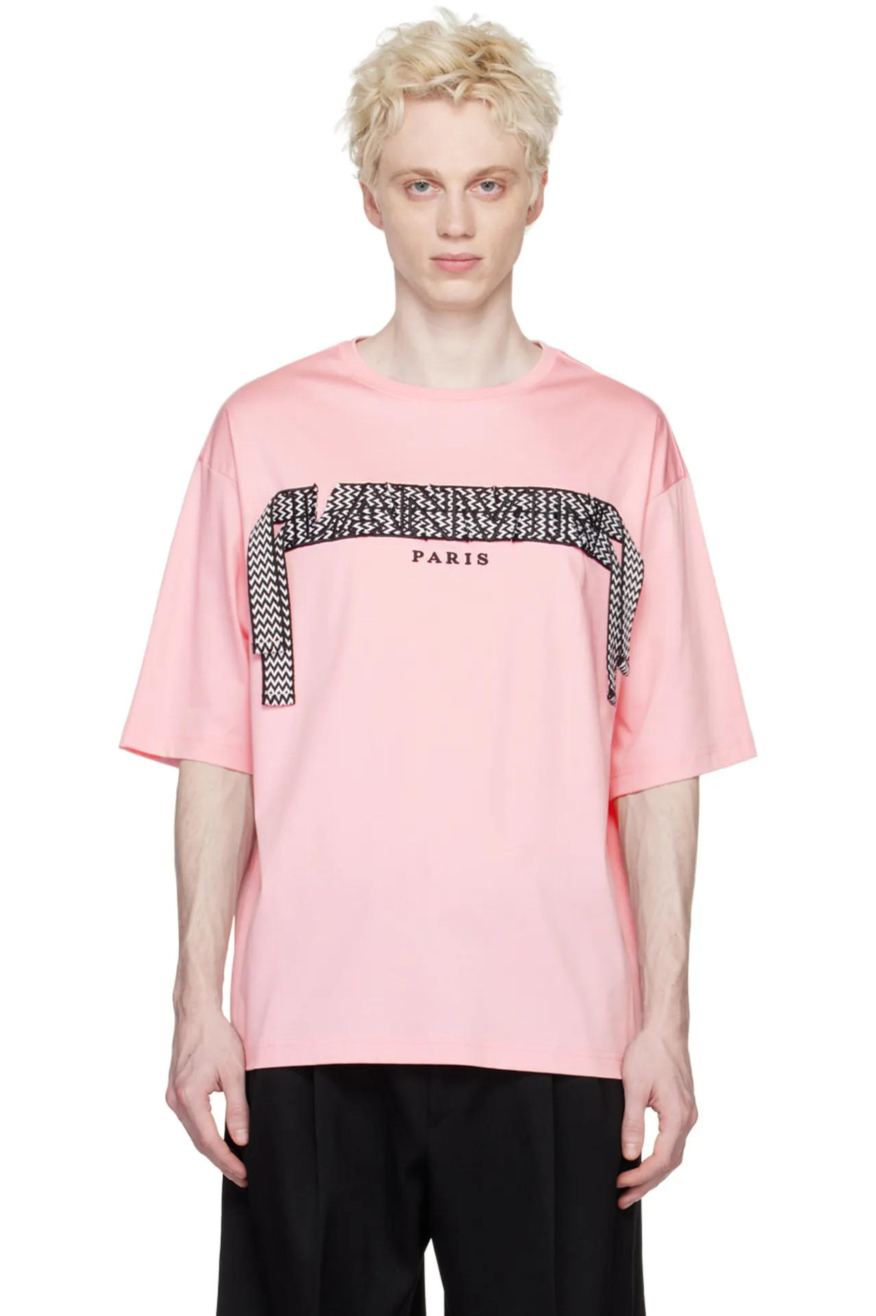 LANVIN | Crew Neck Cotton Short Sleeve Logo T-Shirts