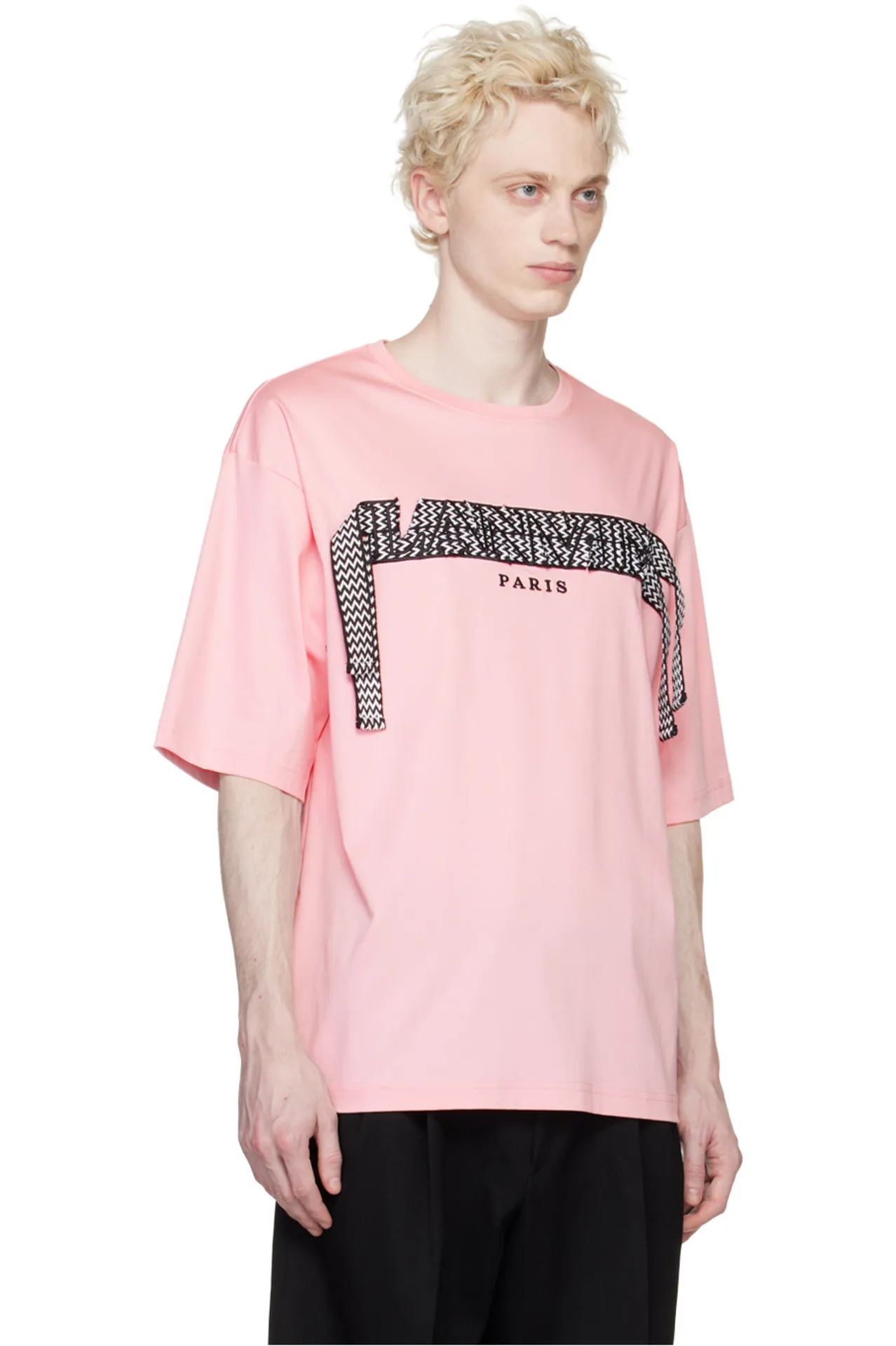 LANVIN | Crew Neck Cotton Short Sleeve Logo T-Shirts