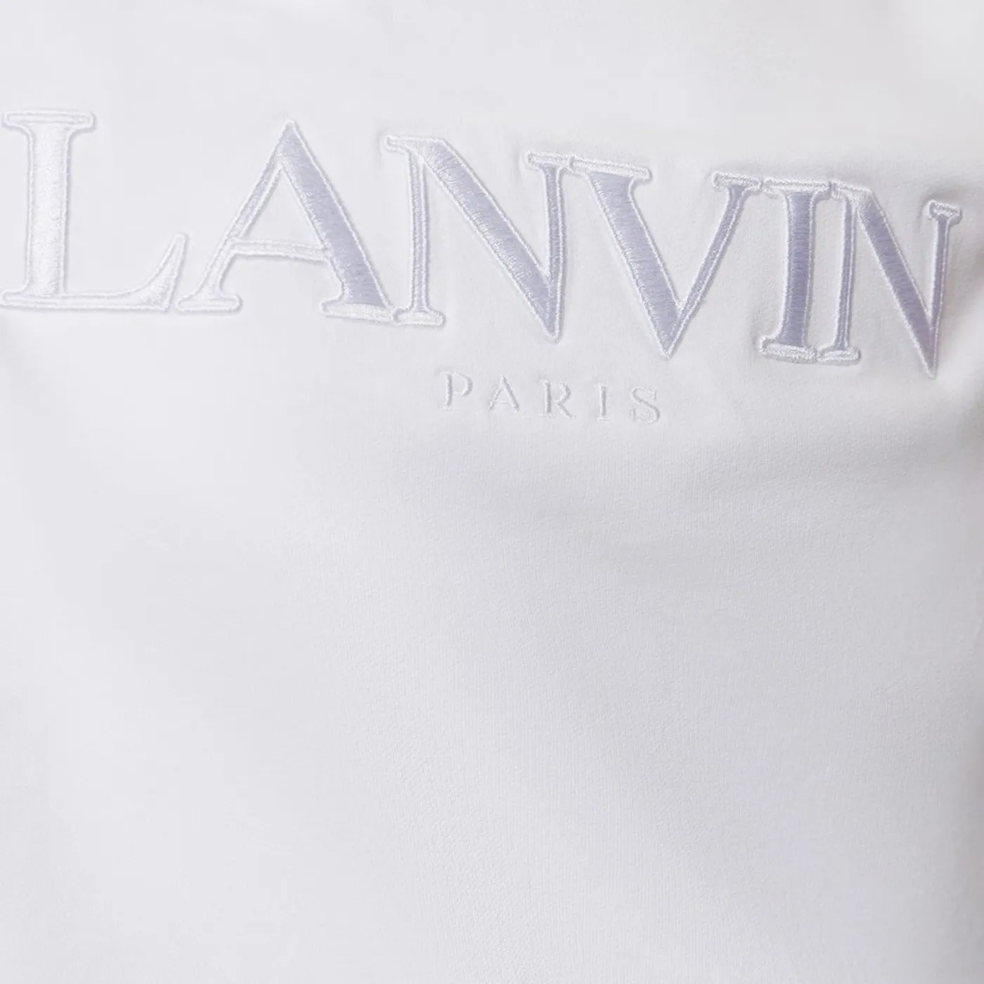 LANVIN | Ribbed Street Style Cotton Logo Long Sleeve - Plain