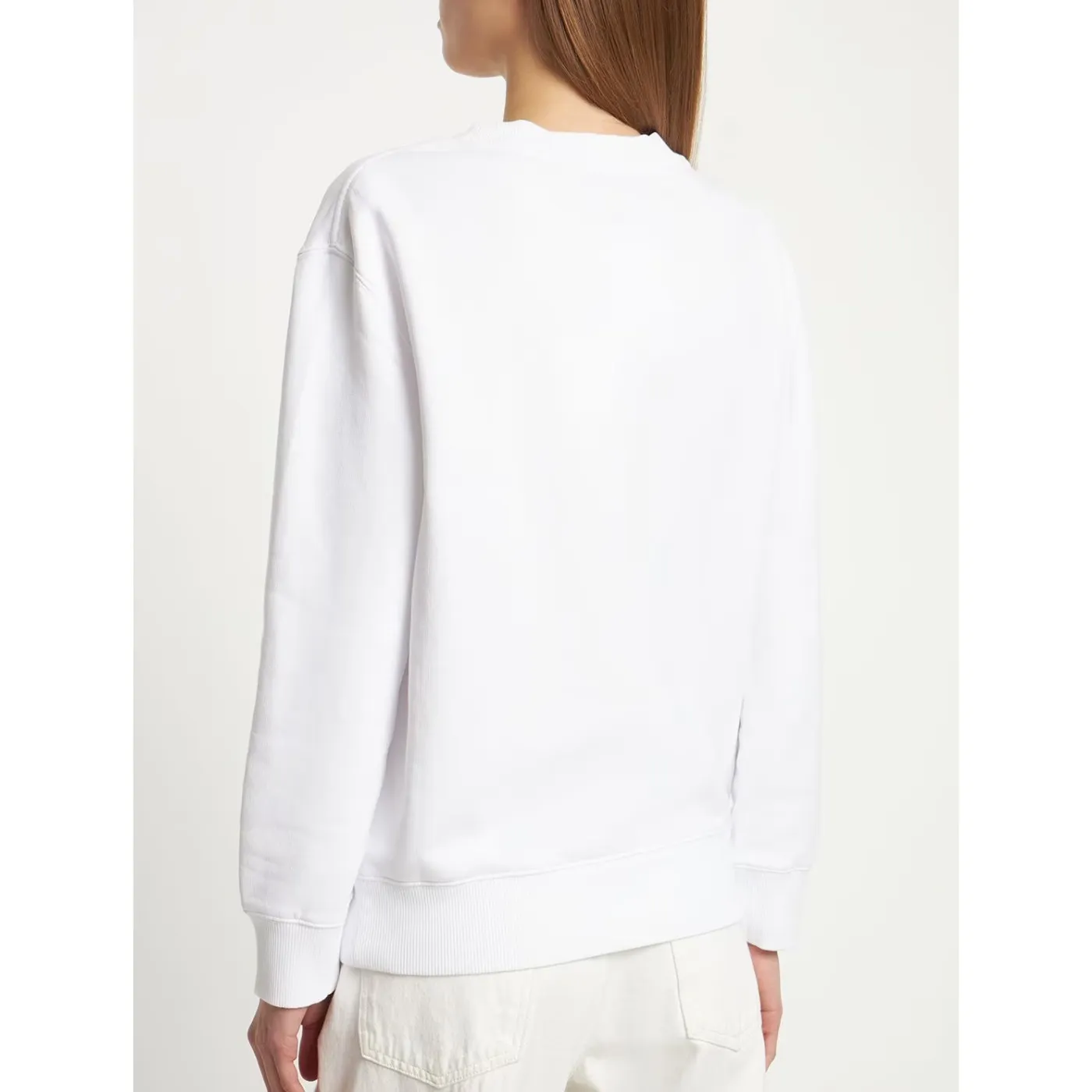 LANVIN | Ribbed Street Style Cotton Logo Long Sleeve - Plain