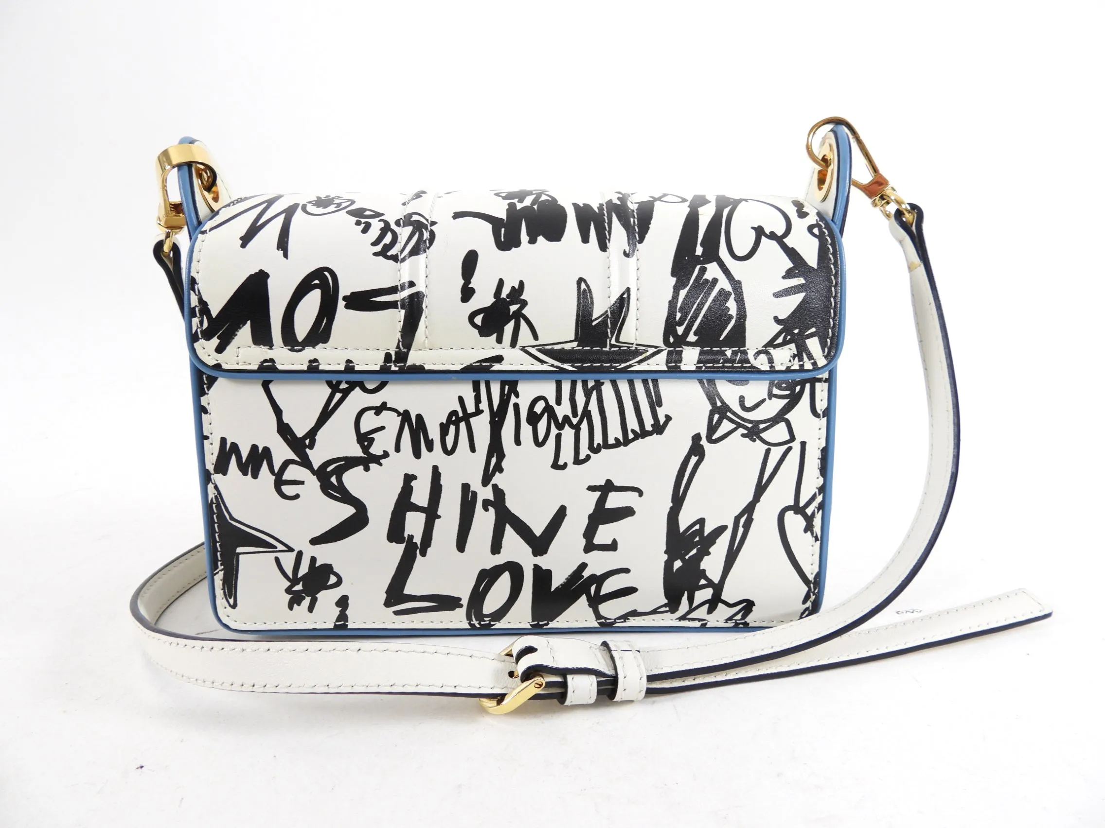 Lanvin Black White Graffiti Print Jiiji Bag