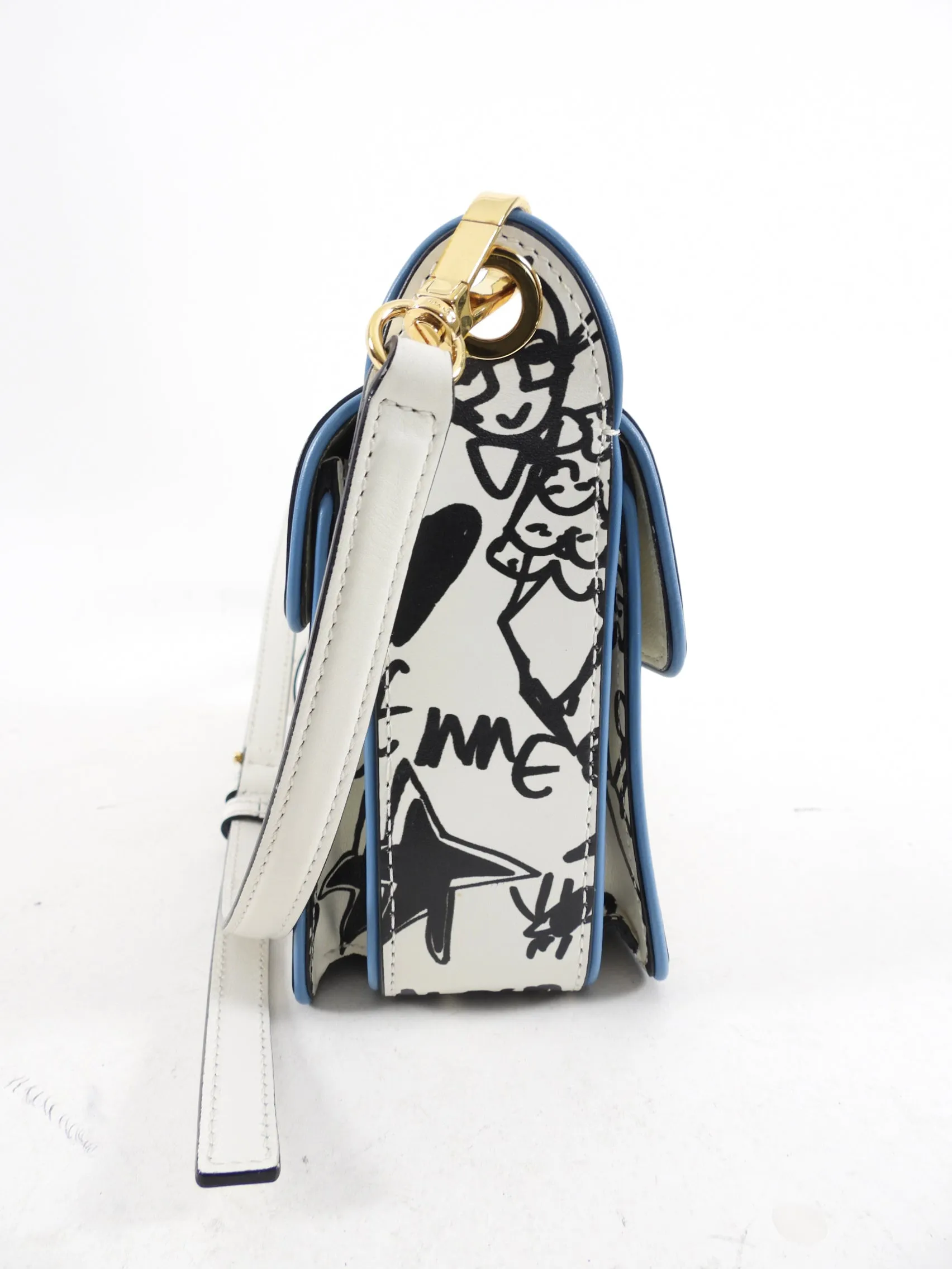 Lanvin Black White Graffiti Print Jiiji Bag