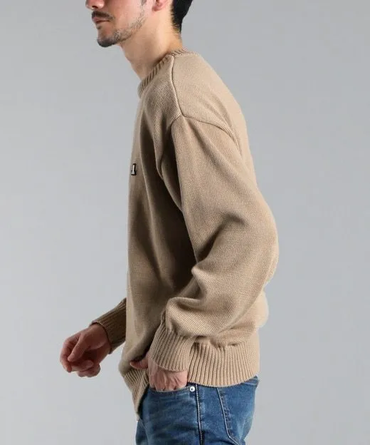 LANVIN en Bleu unisex street style long sleeves plain logo sweaters.