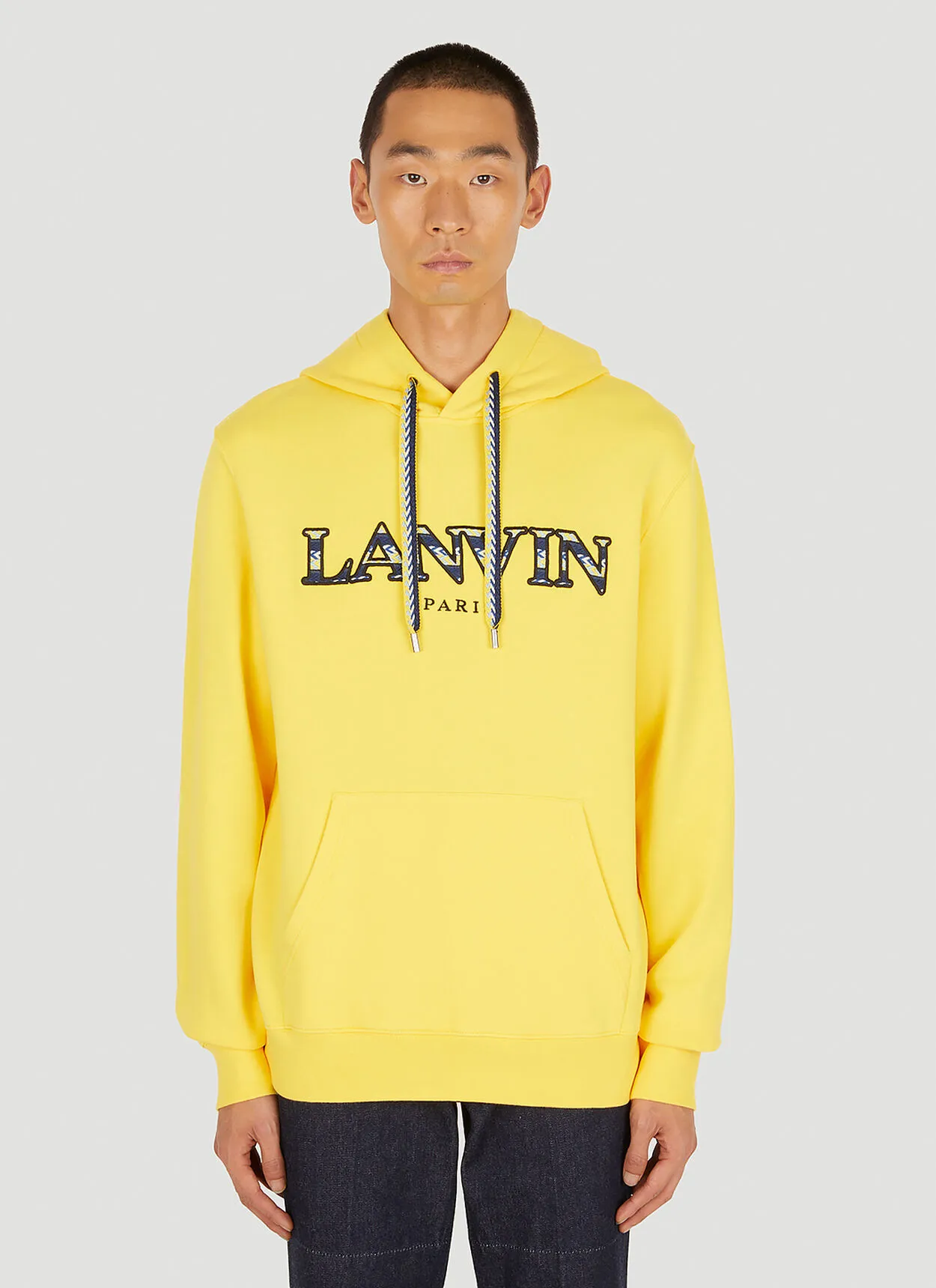 LANVIN Long Sleeve Cotton Logo Hoodies Collaboration Pullovers