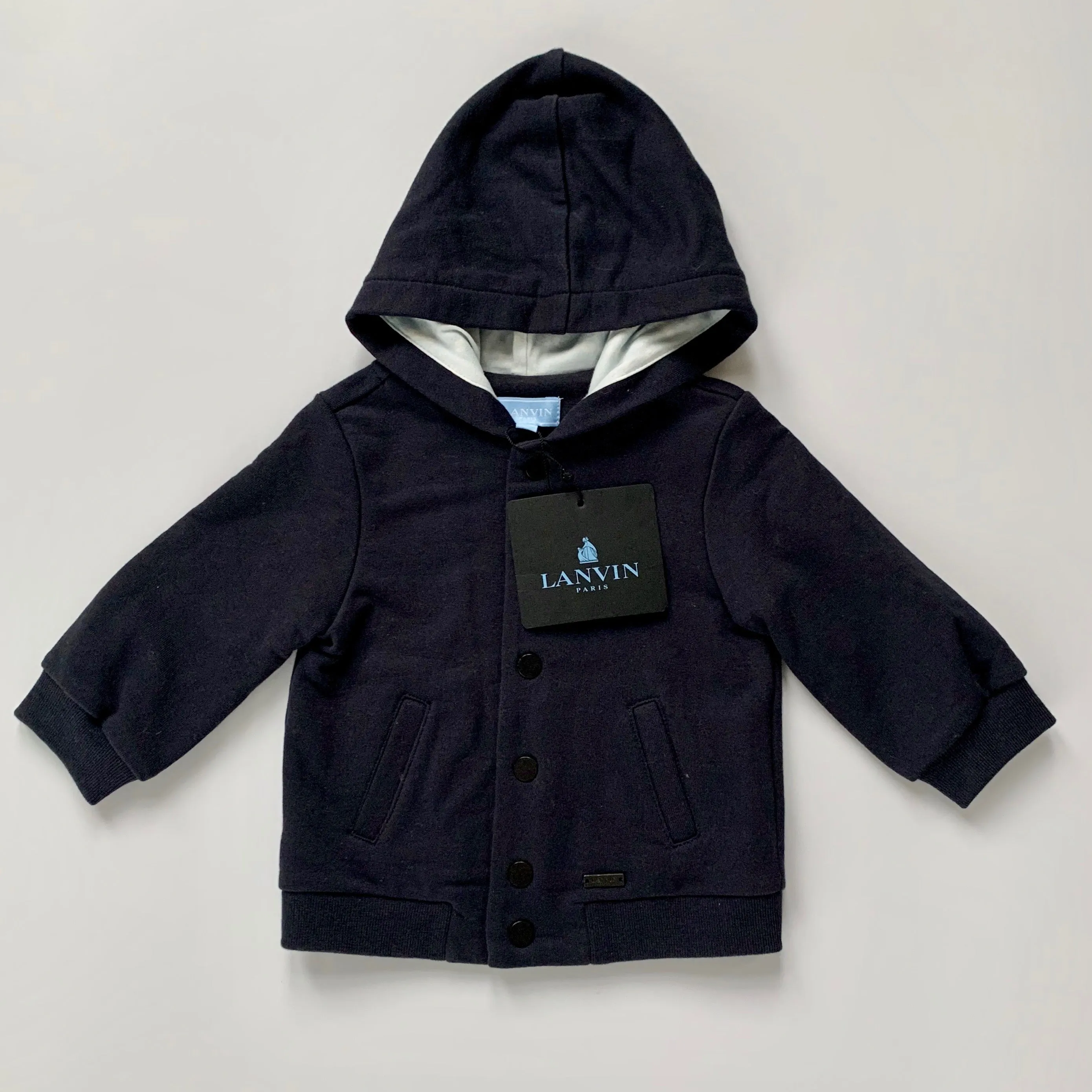 Lanvin Navy Blue Hooded Top: 6 Months (Brand New)