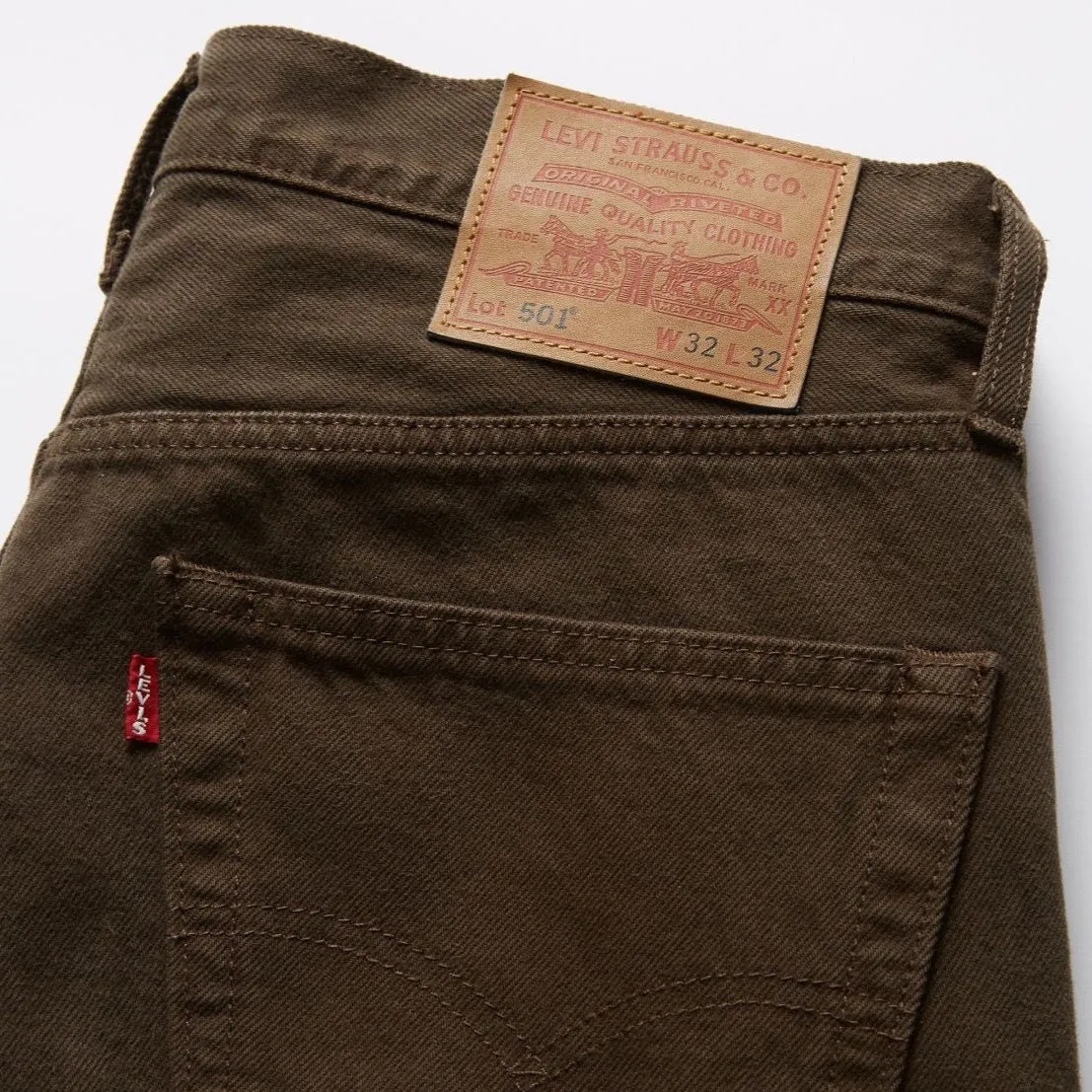 Levi's 501 brown denim jeans