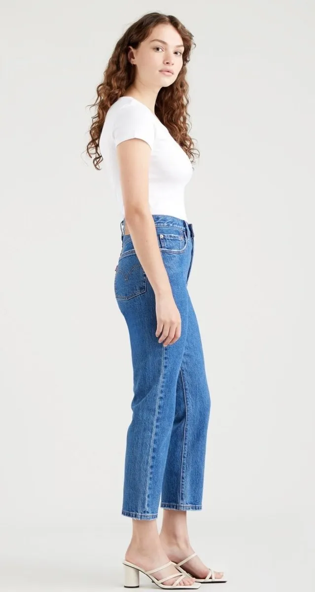 Levi's 501 CROP Jazz pop Medium Indigo - Worn In