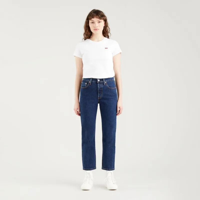 Levi's 501 Cropped - Salsa Stonewash Blue Jeans