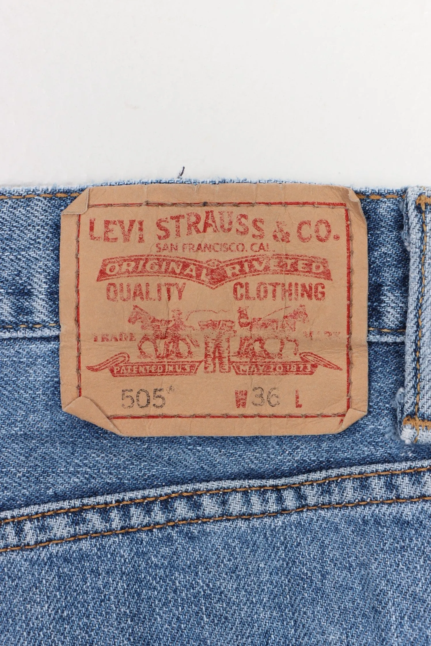 Levi's 505 Denim Shorts 36, Straight Fit