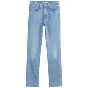 Levi`s 724 High Rise Straight jeans - Light Indigo Worn In Blue