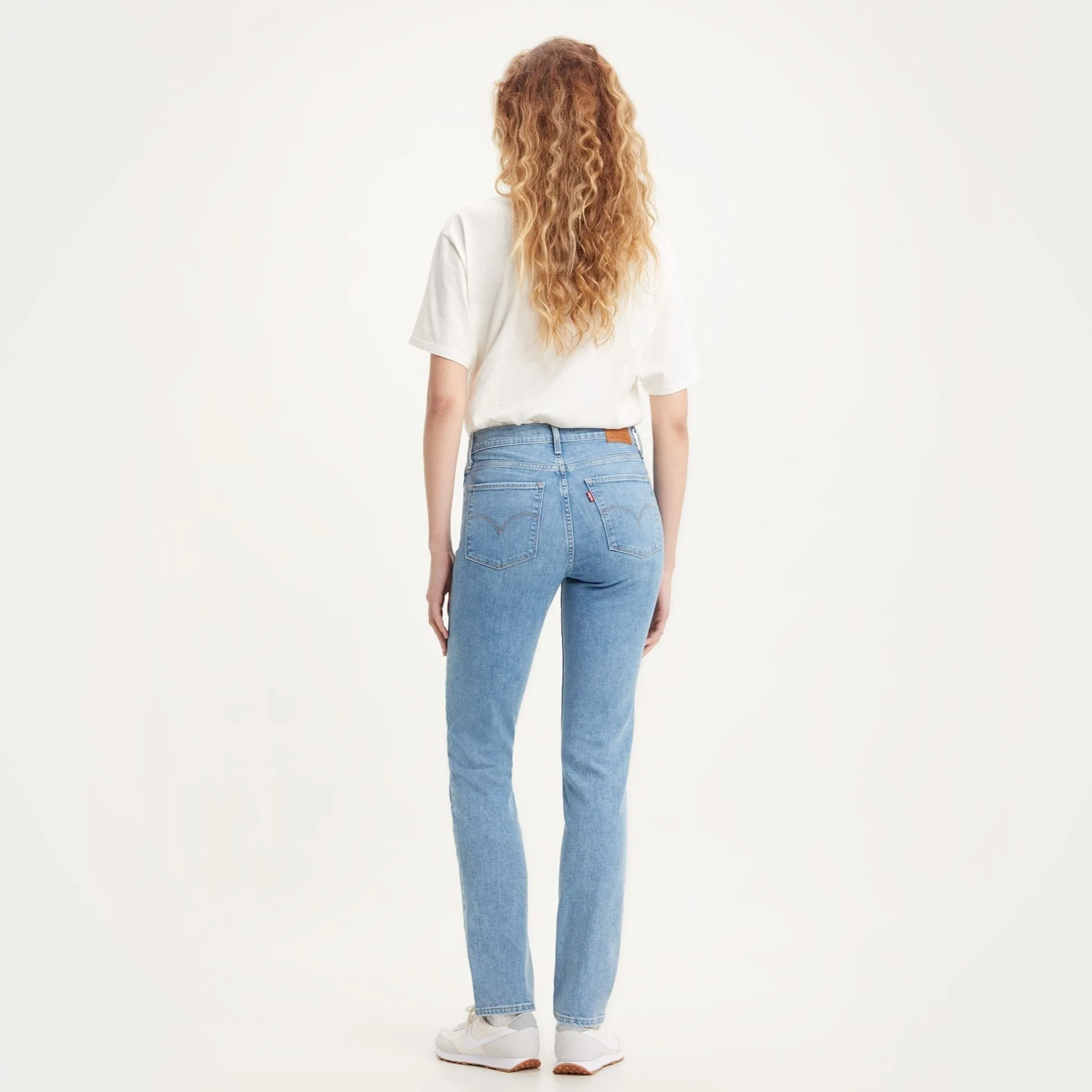 Levi`s 724 High Rise Straight jeans - Light Indigo Worn In Blue