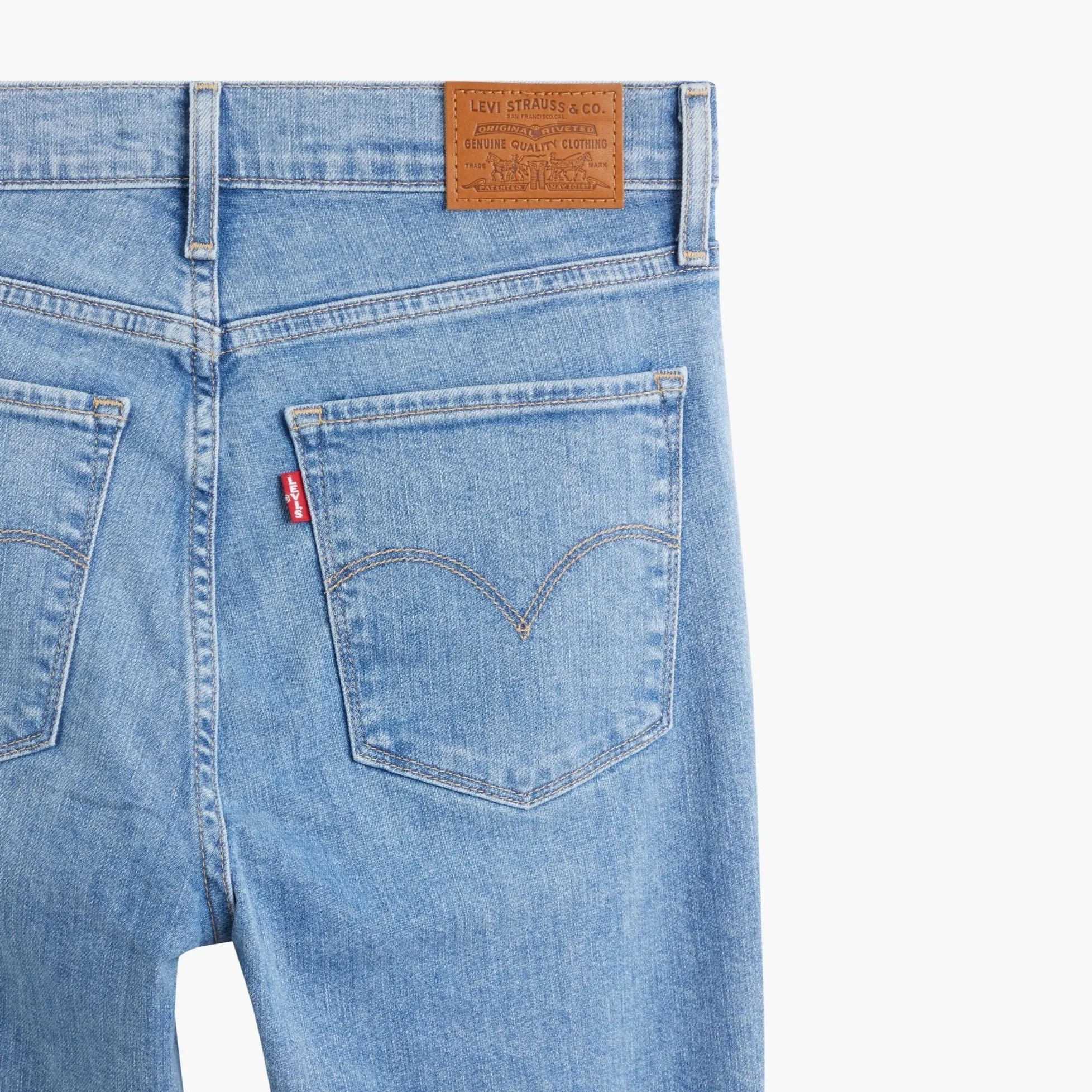 Levi`s 724 High Rise Straight jeans - Light Indigo Worn In Blue