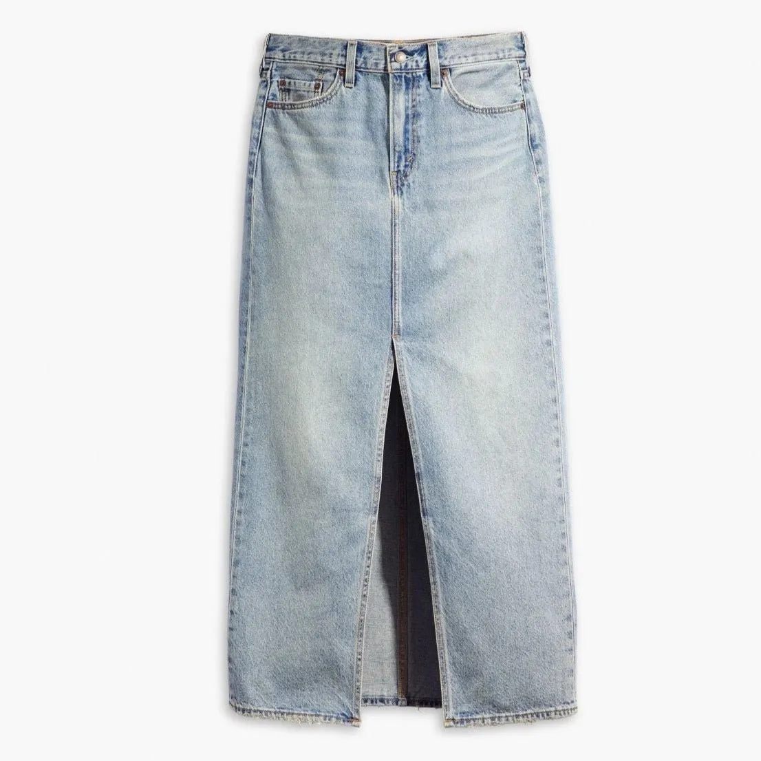 Levi's Ankle Column Skirt Medium Indigo - Worn In